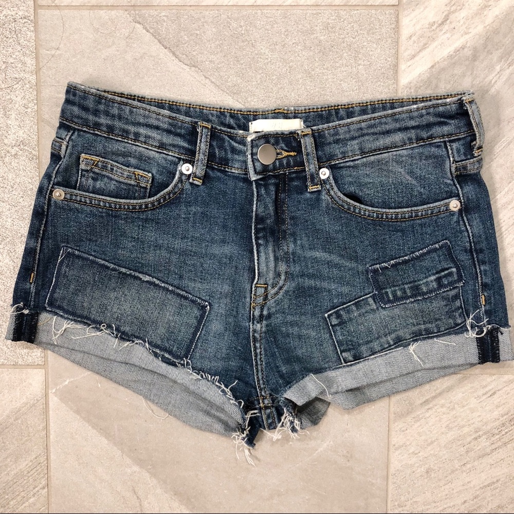 H&M Patterned Denim Jean Shorts Size 2